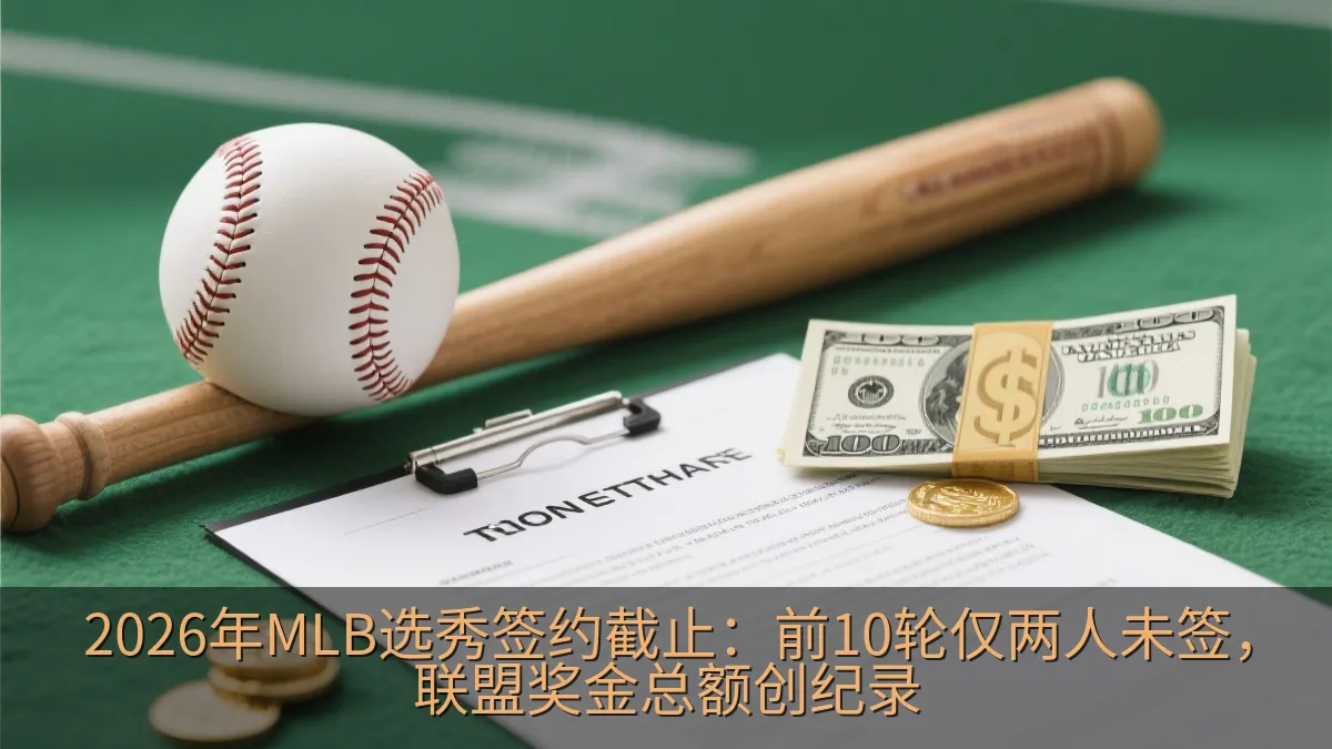 棒球选秀签约奖金与球队预算概念图
