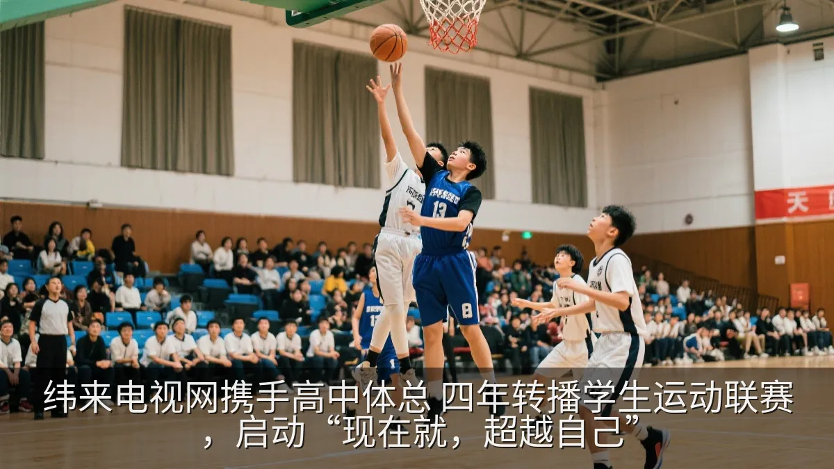 学生运动员在赛场上奋力竞赛